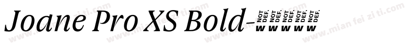 Joane Pro XS Bold字体转换